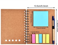 Carnets à spirale doublés promotionnels avec logo personnalisé avec bloc-notes et stylo à bille