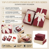 Boîte cadeau rigide de luxe personnalisée, carton rigide écologique, pour cadeau de Saint-Valentin, de mariage, d'anniversaire, logo personnalisé OEM, taille et nœud personnalisés