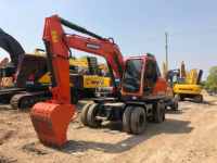 Excavatrice sur roues Doosan DX150w-9C de 14 tonnes d'occasion avec composants essentiels : moteur, engrenage, roulement DX150w