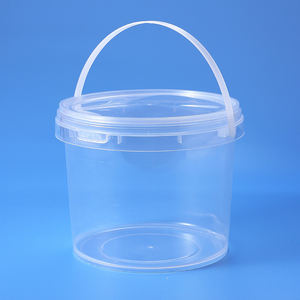 厂家直销0.3L 0.5L 0.75L 1L 1.2L 1.5L 2L 2.5L 3L 4L 5L 10L透明塑料桶带盖食品 - Product Image 3