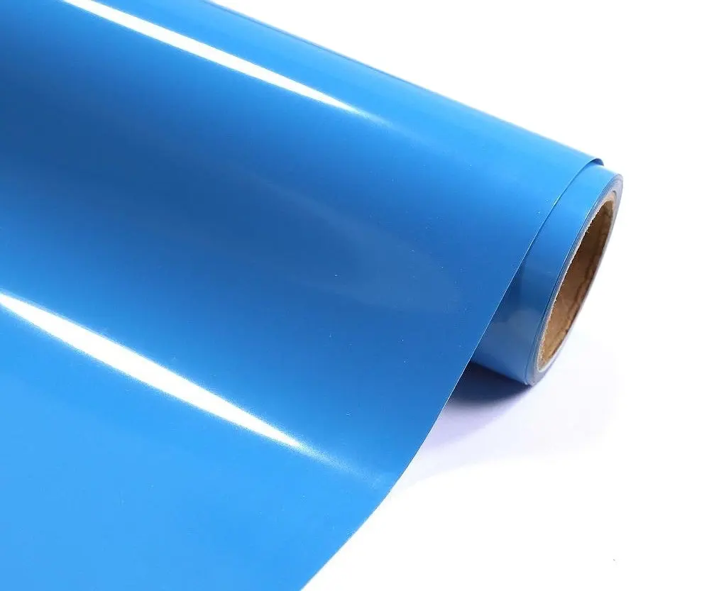 Синяя Светоотражающая теплопередающая пленка для плоттера, вырезанные логотипы, отражающие материалы, виниловые