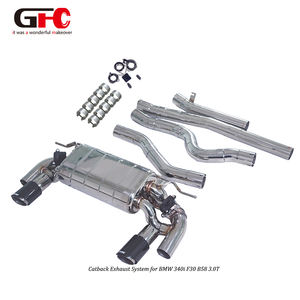 Sistema di Scarico CatBack GFC Pronto per la Spedizione in Acciaio Inox 304 per BMW F30 340i 3.0T con Doppio Sistema Valvetronic e Terminale in Fibra di Carbonio - Product Image 4