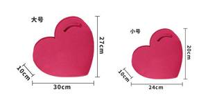 Custom Heart Shape <b>Ribbon</b> Tie Bowgift Felt Bag for Small Business - Product Image 2