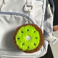 Dompet koin mewah bentuk buah semangka jeruk Mini kantung koin poliester anak-anak kartun imut penyimpanan 10 cm bordir katun PP