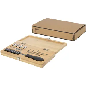 Juego de herramientas de remachado de bambú sostenible, gadgets ecológicos - Product Image 3