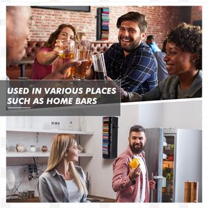 Support mural personnalisé en métal 2-en-1 pour canettes de bière avec décapsuleur, organisateur et distributeur - Product Image 5