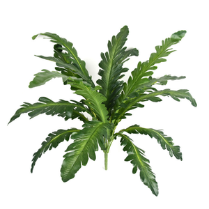 Plante artificielle réaliste <span class=keywords><strong>en</strong></span> forme de nid d'oiseau, 18 têtes, 50 cm, plante verte artificielle <span class=keywords><strong>en</strong></span> pot pour la décoration murale intérieure et extérieure du bureau - Product Image 2