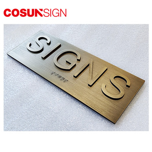 Cosun tùy chỉnh ADA dấu hiệu phòng khách sạn dấu hiệu Nhà Số cửa tấm với ADA Braille khách sạn signages - Product Image 1