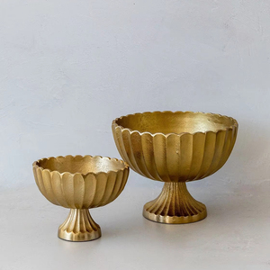 Bol de service en métal haut de gamme, vaisselle décorative pour hôtels et restaurants - Product Image 1