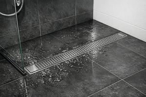 Siphon de sol linéaire européen pour salle de bain, insert de carrelage, anti-odeur, en acier inoxydable - Product Image 1