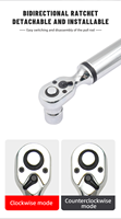 Clé dynamométrique numérique en acier au carbone personnalisable 60 Nm OEM Chrome grand écran pour réparation de moto clé à cliquet