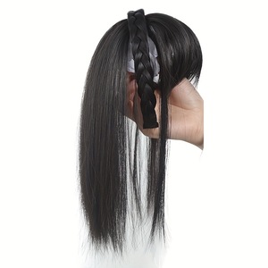 Diadema con Trenzas <span class=keywords><strong>de</strong></span> Cabello <span class=keywords><strong>de</strong></span> Aspecto Natural, con Flequillo Ordenado, para Mujeres y Niñas, Gran <span class=keywords><strong>Venta</strong></span> - Product Image 3