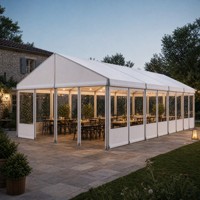 Tente d'exposition extérieure pour événements avec structure en aluminium, intérieur à poutres libres, imperméable, utilisable en toutes saisons