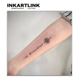 <span class=keywords><strong>Tatouage</strong></span> <span class=keywords><strong>semi</strong></span>-<span class=keywords><strong>permanent</strong></span> élégant de style écriture cursive, esthétique, imperméable, à base de jus de fruits naturels, longue durée (15 jours) - Product Image 2