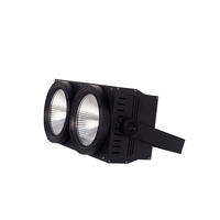Equipo de Iluminación Profesional para Escenarios, Blinder de 2x100W Blanco Cálido, Luz LED Estroboscópica COB de 2 Ojos, Blanco Frío + Blanco Cálido para Clubes y Discotecas