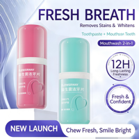 Comprimés probiotiques pour le nettoyage des dents, dentifrice solide à mâcher sans fluor, saveur menthe pour une haleine fraîche