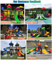 Ensemble de toboggan pour aire de jeux extérieure pour tout-petits, parc d'attractions pour enfants, toboggan en HDPE
