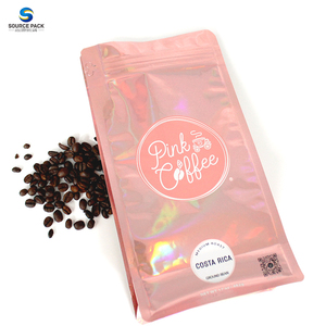 Emballage refermable avec impression de grains, pochette à fermeture éclair, emballage de <span class=keywords><strong>café</strong></span> personnalisé avec Valve Logo et fermeture éclair - Product Image 6
