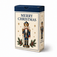 Boîtes en carton personnalisées écologiques, recyclables, robustes, imprimées pour Noël, à fond verrouillable, auto-érectables, avec pelliculage mat et logo