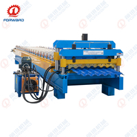 Machine de fabrication de tuiles de toiture en acier coloré FORWARD fiable, 1200 mm, avec moteur, engrenage et roulement pour une production continue et une sécurité élevée