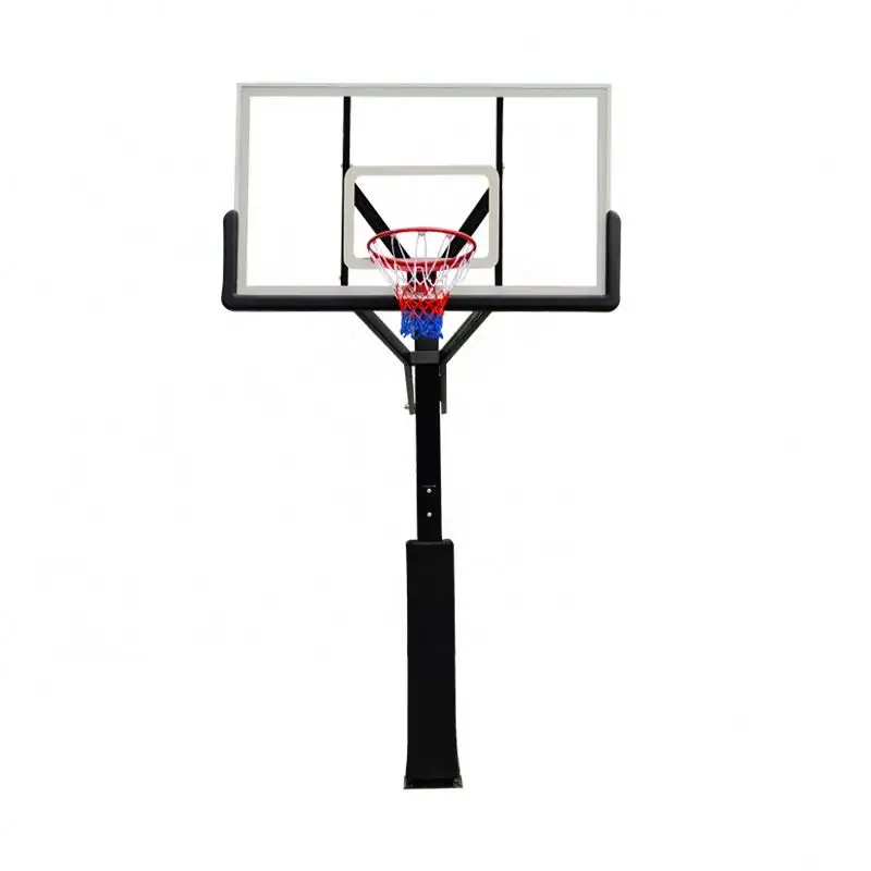 Papan tulis basket kualitas tinggi ekspor 10mm kaca temper dengan cincin kejuaraan basket ring basket Inground