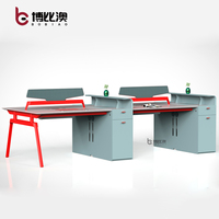 BOGAO Panel Pemisah Furnitur Modern 8 Orang, Lebar 4 6 Tempat Duduk, Stasiun Kerja, Partisi Kantor