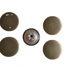 Bottoni in Metallo Dorato Anticato Rotondi da 9MM, 10MM, 12MM, 14MM, 15MM per Jeans - Product Image 3