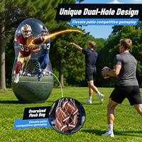 Cible de lancer de football gonflable personnalisée, jeu de lancer à 2 trous pour pelouse, jardin, fête, sport