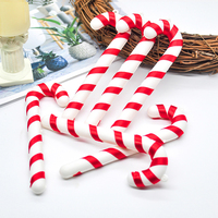 Décoration de Noël artisanale en forme de canne à sucre rouge et verte, en plastique de haute qualité, durable et écologique, à suspendre pour la décoration intérieure