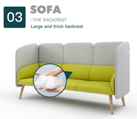 Chaise longue acoustique moderne au design européen, avec dossier haut et cadre en bois, canapé-lit inclinable, ensemble de pods de confidentialité pour le bureau et les réunions