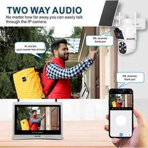 ערכת מצלמת אבטחה סולארית 10ch 4k אלחוטי wifi מערכת מצלמה סולארית חיצוני זיהוי אנושי תמיכה p2p - Product Image 5