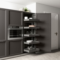 Ensembles complets de meubles de cuisine modulaires modernes prêts à assembler, étanches, en bois massif et contreplaqué, avec évier, robinet et charnières