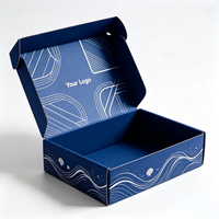 Boîte d'expédition en carton ondulé imprimée avec un motif personnalisé pour casquette de baseball, écharpe, cravate, ceinture, emballage d'expédition robuste