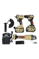 Vente directe d'usine, outils électriques multifonctions sans fil 21V, perceuse électrique, kit de perceuse, clé à chocs, ensemble d'outils FengBao 4 en 1