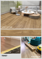 Carrelage de sol intérieur Design Revêtement de sol en planches de vinyle résistant à l'usure Click Céramique Revêtement de sol en PVC PVC Spc