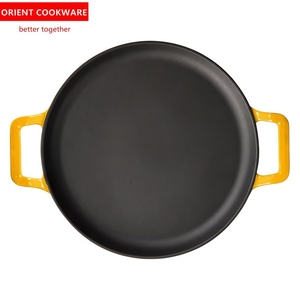 Poê<span class=keywords><strong>le</strong></span> à crêpes et dosa en fonte émaillée 4 couches sans PFAS et non toxique de 12 pouces pour dosa, roti, chapati et crêpes - Product Image 1