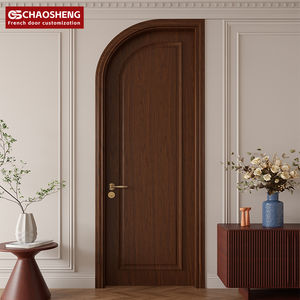 ユニークな半円形アーチ型寝室ソリッド木製寝室ドアロックセットフレンチドア木製寝室ドアデザイン<span class=keywords><strong>Sunmica</strong></span>価格MDF - Product Image 1