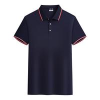 Groothandel op maat geborduurde effen bedrukte logo heren werk golf zakelijke shirts anti-pilling ademend korte mouw