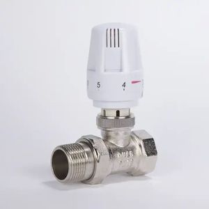 Valvola Termostatica per Radiatore in Ottone 1/2\", 3/4\", 1\", Tipo Dritto e Angolare, Valvola di Controllo Automatico della Temperatura per Riscaldamento a Pavimento - Product Image 5