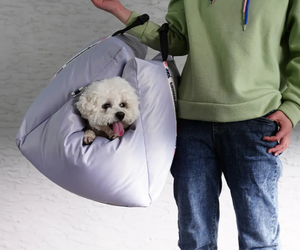 מפעל מחיר אוקספורד בד עמיד למים נייד חצי סגור נשלף רכב קן בית כלב חתול בית מחצלת נוח אפור - Product Image 5