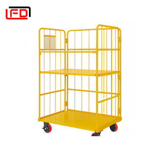 Lồng cuộn đa năng có thể gập lại | Hộp đựng lưới thép 3 mặt với bánh xe có thể khóa & Khung gia cố - Product Image 1