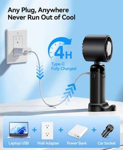 Nuevo Ventilador Plegable Portátil Recargable USB Pequeño de Mano para Exteriores con Enfriamiento por Aire y Hielo, Personalizable al por Mayor - Product Image 5