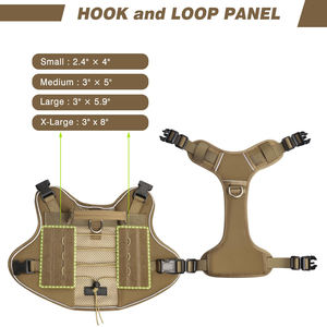 Layanan anjing dalam pelatihan jaring udara lembut bersirkulasi rompi anjing reflektif taktis <span class=keywords><strong>Harness</strong></span> dengan 10 Patch hewan peliharaan - Product Image 3