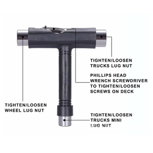 Kit de llave de monopatín en forma de T, herramientas de reparación de patinete eléctrico, <span class=keywords><strong>Mini</strong></span> llave en L, accesorios de montaje de monopatín - Product Image 3