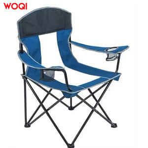 เก้าอี้พับสำหรับตั้งแคมป์กลางแจ้ง Woqi สีน้ำเงินเข้ม ผ้า Oxford โครงอะลูมิเนียม พร้อมที่วางแก้ว เก้าอี้สำหรับสวน - Product Image 1