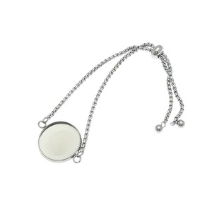 Stainless Steel Round <b>Adjustable</b> <b>Bracelet</b> Chain Jewelry Finding For DIY Accessories - Product Image 5