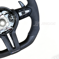 Volant de voiture sport en cuir LCI en fibre de carbone mate personnalisé pour BMW E92 M4 E90 E70 M2 F80 M3 M5 F30 F10 F20 F21 F52 F40 F22