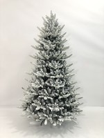 Sapin de Noël pliable de luxe de 210 cm, de haute qualité, floqué blanc neige, en PE et PVC, marque Merry Tree, certifié REACH, Navidad