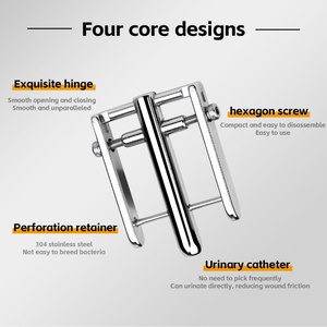 Urethral Dilator Punching Adjustable Double Side PA Piercing Penis Plug Ring Catheter Sounds Stainless Steel <b>Man</b> Chastity Device - Product Image 3
