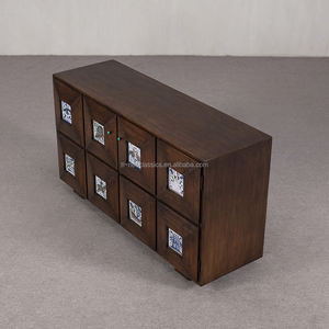 Mueble para TV Multifuncional de Madera Sólida Estilo Wabi-Sabi, Ecológico y Hecho a Mano, para Sala de Estar o como Mesa de Noche, Marca <span class=keywords><strong>Carmen</strong></span> Home - Product Image 4